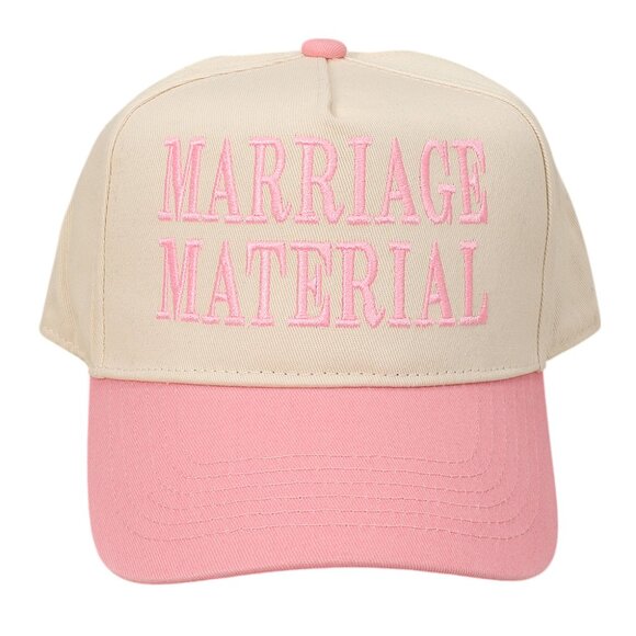 MARRIAGE MATERIAL Message Premium Embroidered Baseball Caps - Picture 4 of 7